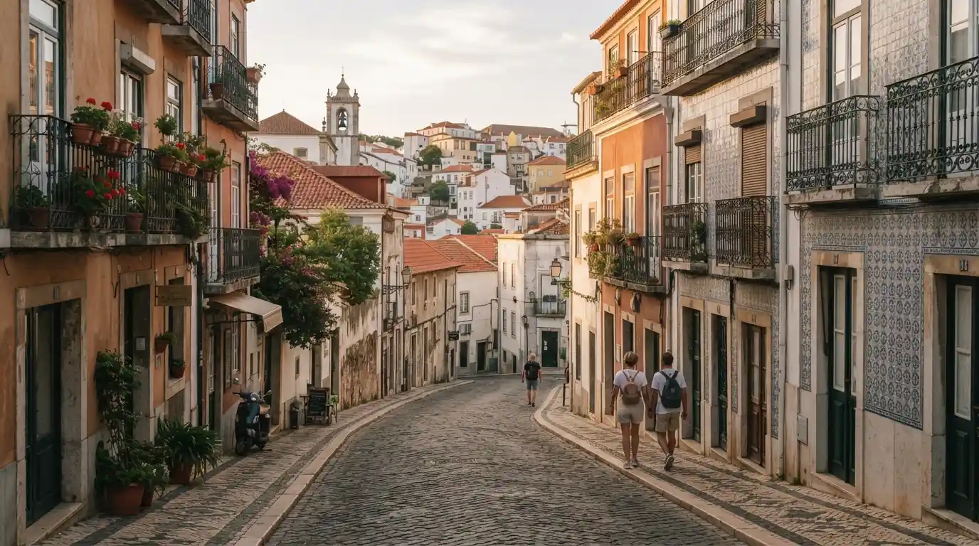 Historic European streets representing the diverse travel experiences of Spain and Portugal