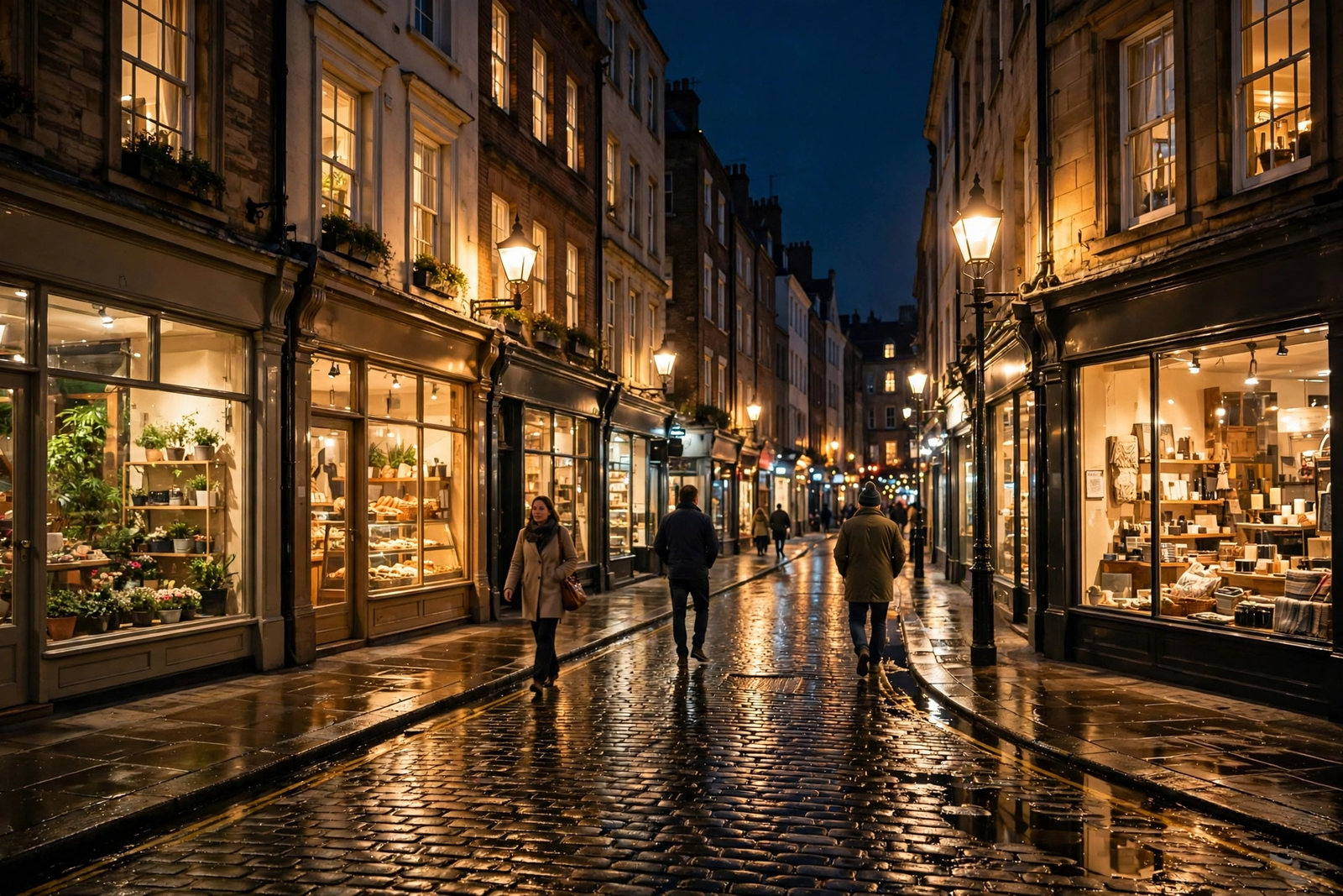 Well-lit city street at night, travel safety tips for urban travel
